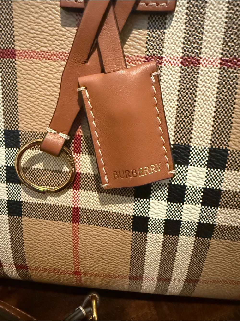 Burberry Medium Check Bowling Bag - Picture 3 of 9